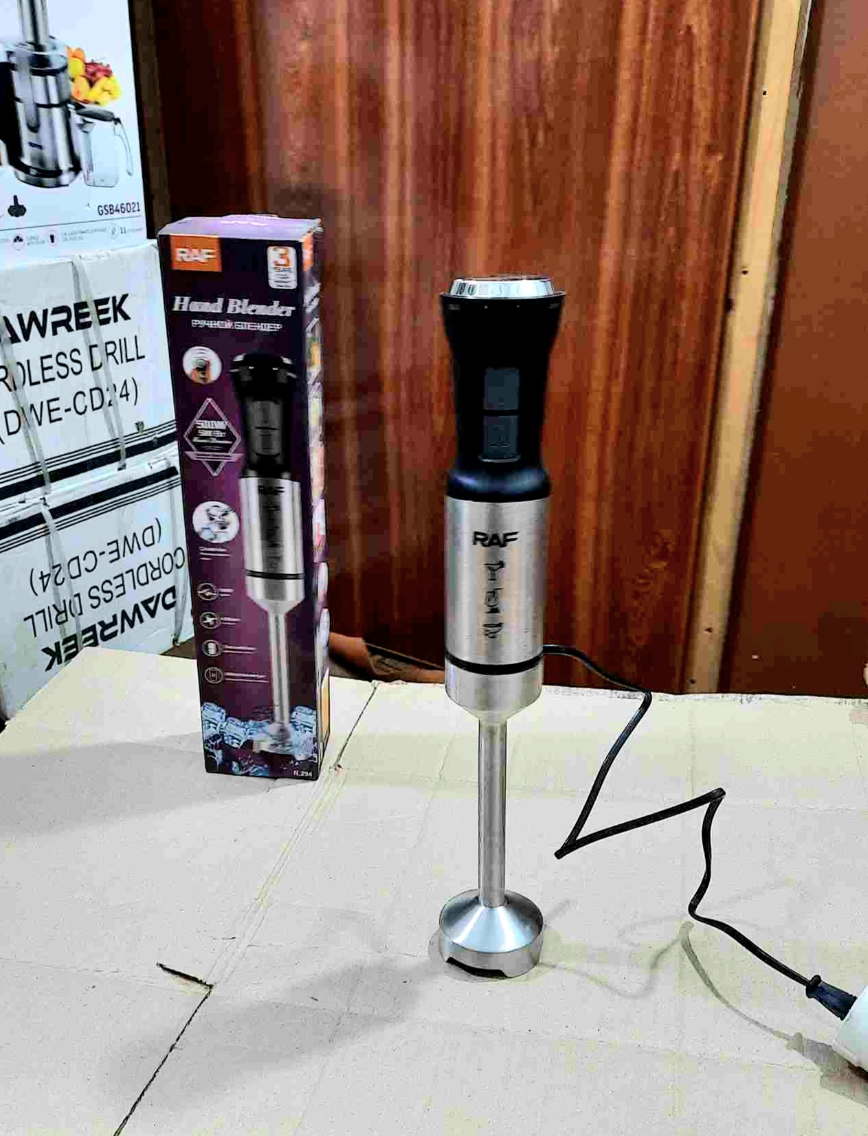 RAF Imported High Quality Heavy Duty Full Stainless Steel Body Hand Blender Stick Mixer 600W