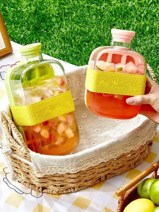 Crush Cup Ice Cube Tray Water Bottle Reusable Press to-cold Ice Cube Hydration 500ml